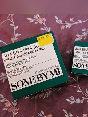 Some By Mi AHA BHA PHA Miracle Set Pads + Cream Acne Treatment K-Beauty